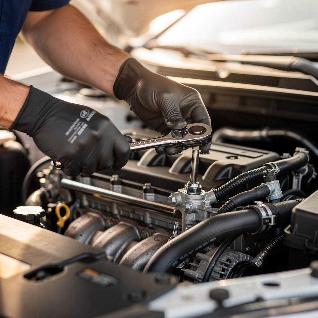 La Baja Auto Repair technician performing comprehensive vehicle maintenance and repair services in San Diego